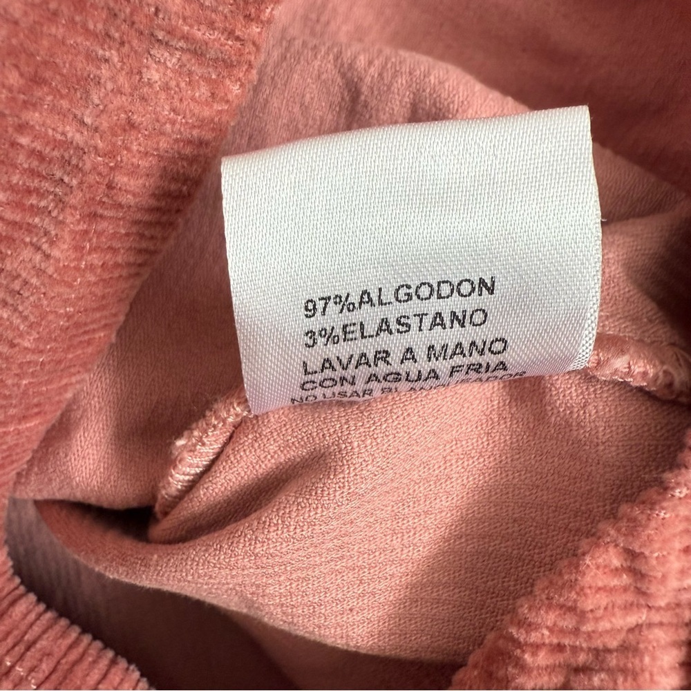 Main Strip Dusty Rose Corduroy Shacket Button Front Size Small - Picture 6 of 9
